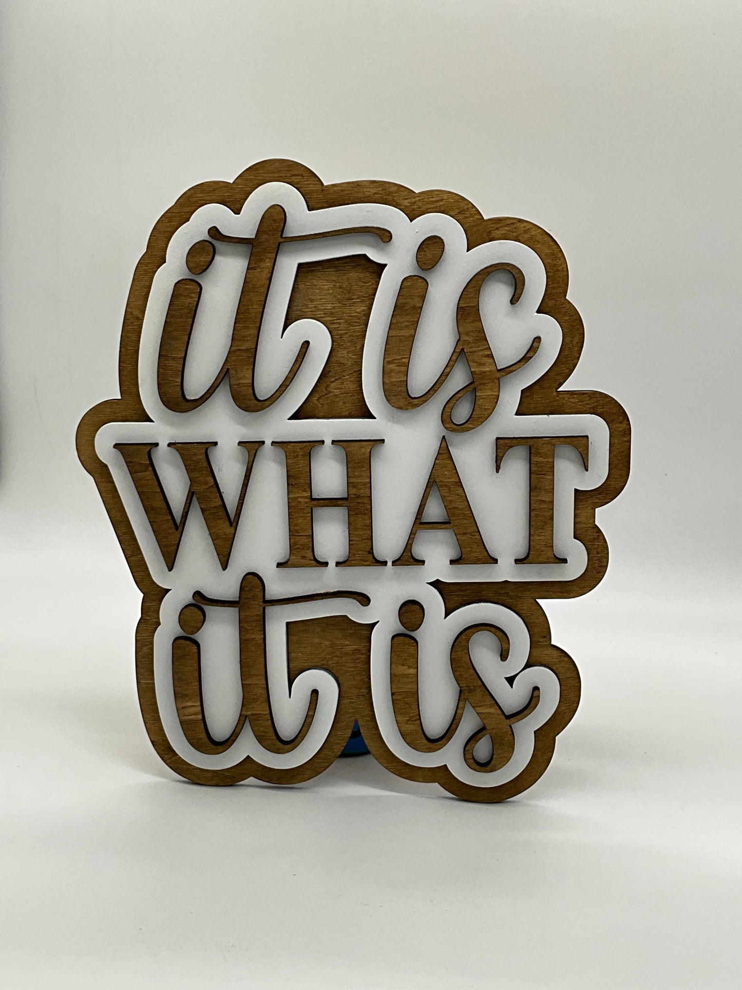 It's What It Is 3D Wood Sign | Rustic Farmhouse Decor | Inspirational Wooden Sign | Home & Office Wall Art