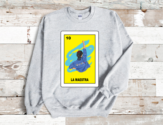 La Maestra, The teacher, Strong and powerful crew neck sweatshirt (HTV)