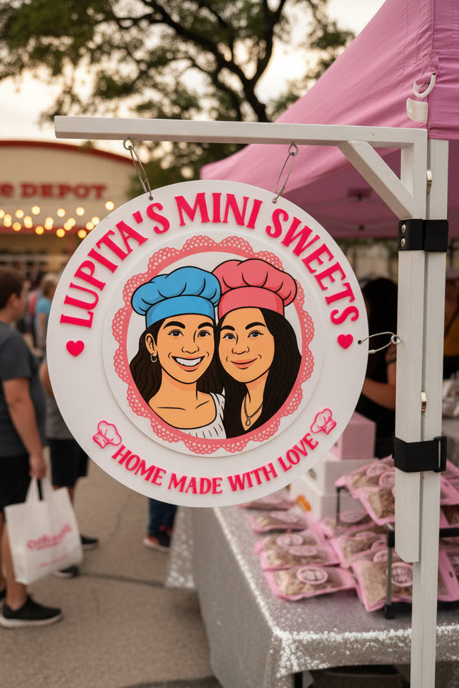 Vendor market tent sign