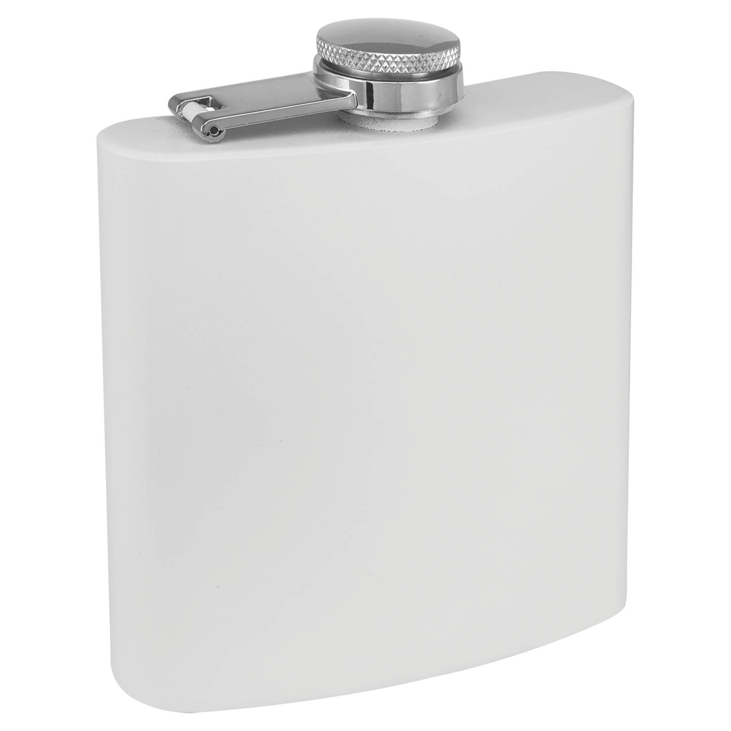 Custom Engraved 6 oz Matte White Stainless Steel Flask | Personalized Laser Engraved Gift | Bridal Party, Groomsmen, Birthday Gift