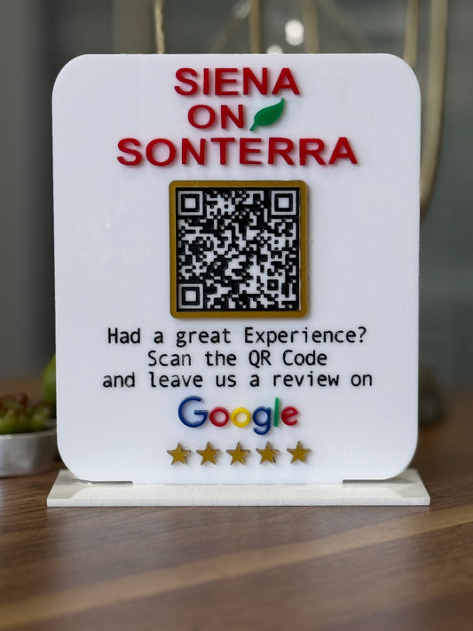 Google Leave us a review, Personalized Business Google Review Sign, Acrylic Sign, Ask For Review QR Code Sign, Business Review Link, Yelp Review Sign