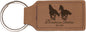 Custom Engraved Leatherette Keychain  Dark Brown Rectangle | Personalized Gift