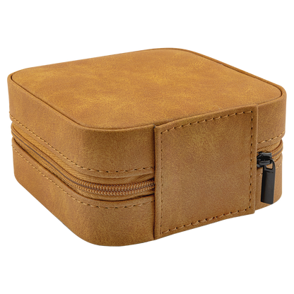 Travel Jewelry Box – Laserable Leatherette | 4" x 4"