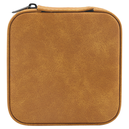Travel Jewelry Box – Laserable Leatherette | 4" x 4"