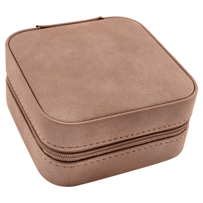 Travel Jewelry Box – Laserable Leatherette | 4" x 4"
