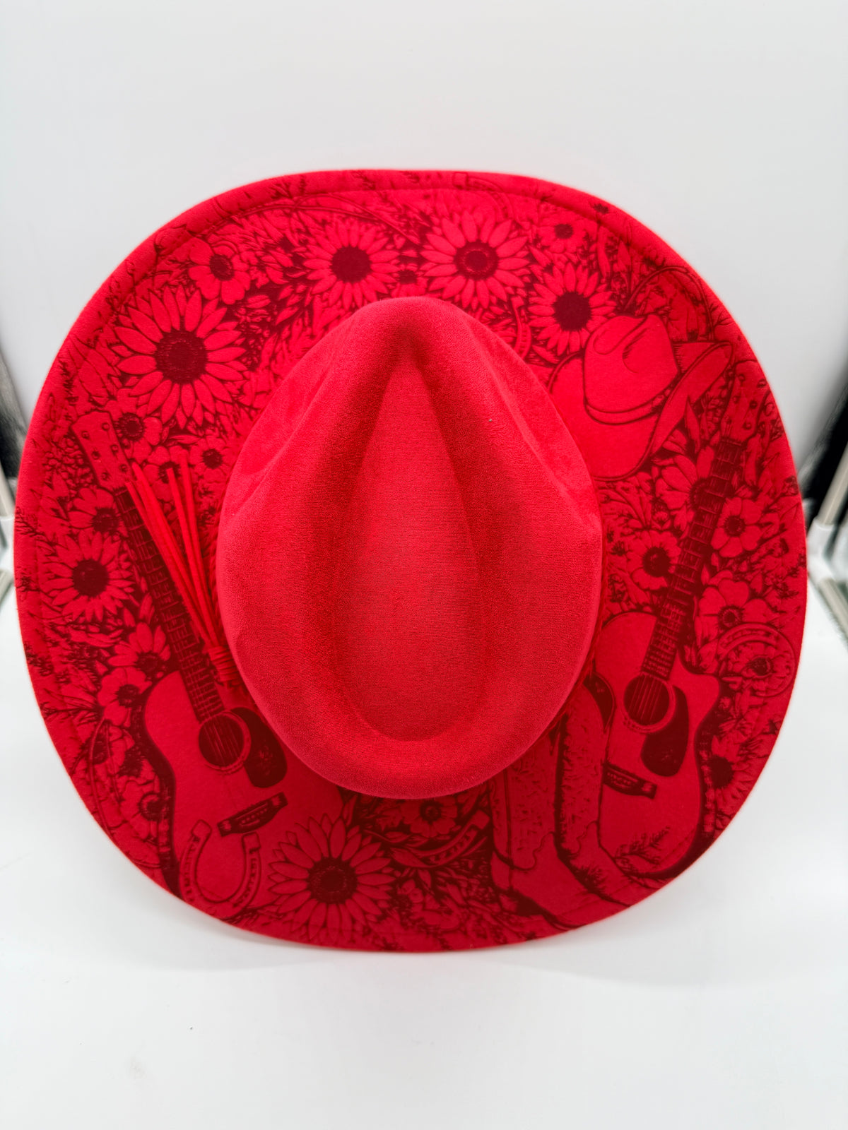 Guitars and Flowers Brim Hat