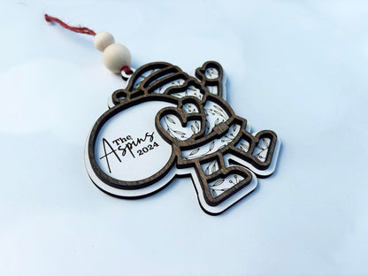 Personalized Ornament 2025 – “Santa Claus Is Coming to Town” or Family Name  | Laser Engraved