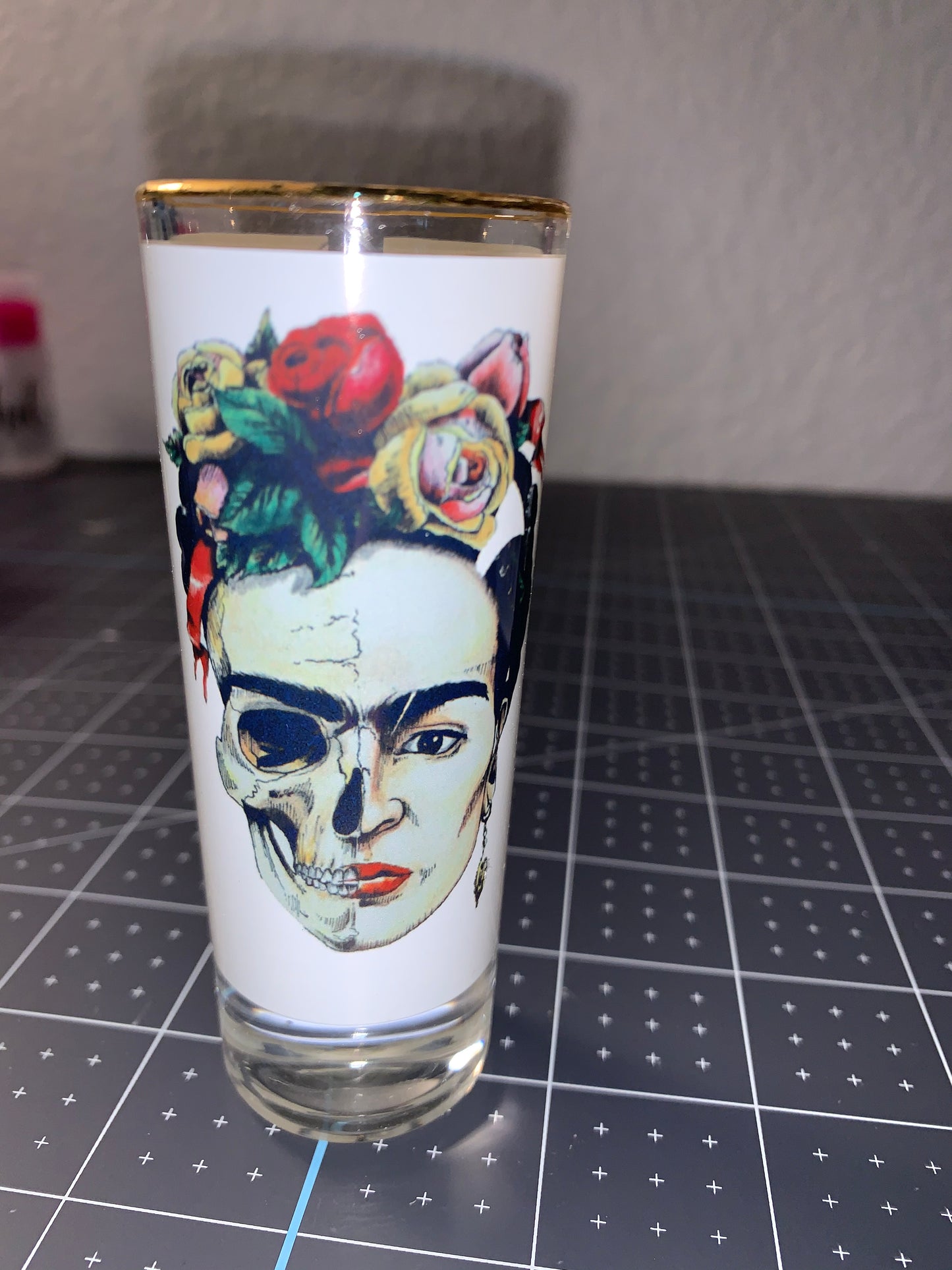 Frida Kahlo shot glasses, shot glass, Frida Kahlo, tequila shot - Set of four shot glasses