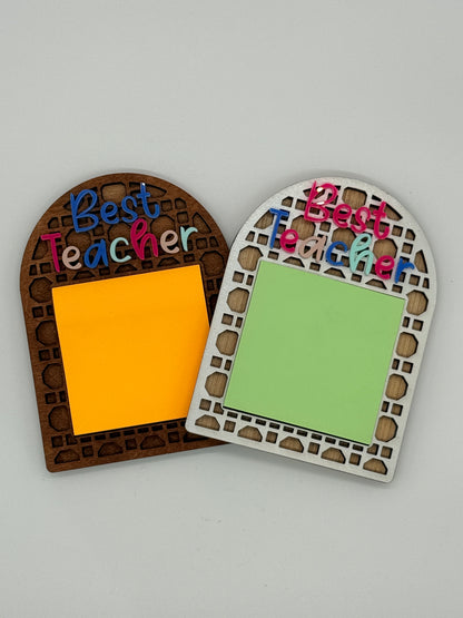 Sticky Note Rattan note pad holder, school, office note pad holder, office gift, teacher gift, note pad holder 3 x 3 note pad