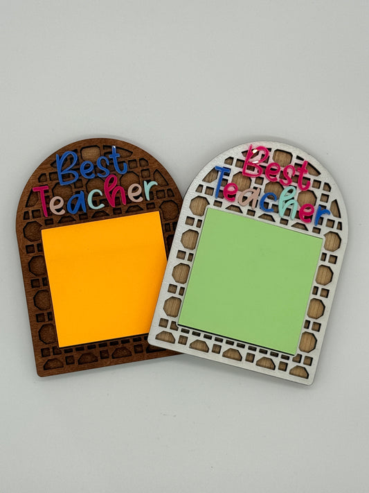 Sticky Note Rattan note pad holder, school, office note pad holder, office gift, teacher gift, note pad holder 3 x 3 note pad