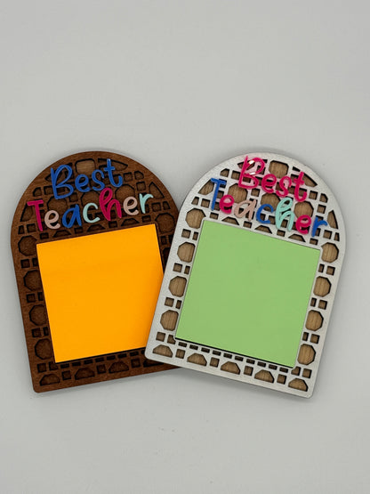 Sticky Note Rattan note pad holder, school, office note pad holder, office gift, teacher gift, note pad holder 3 x 3 note pad