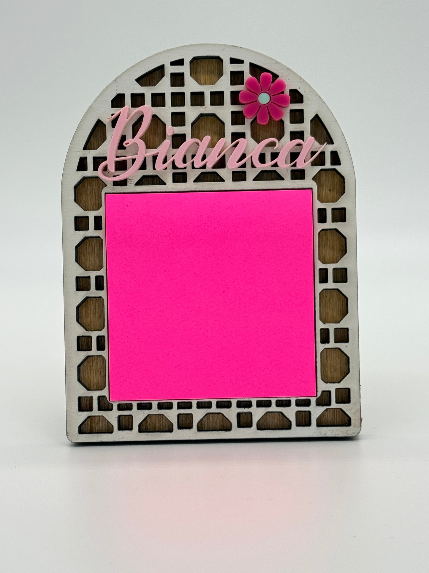 Sticky Note Rattan note pad holder, school, office note pad holder, office gift, teacher gift, note pad holder 3 x 3 note pad