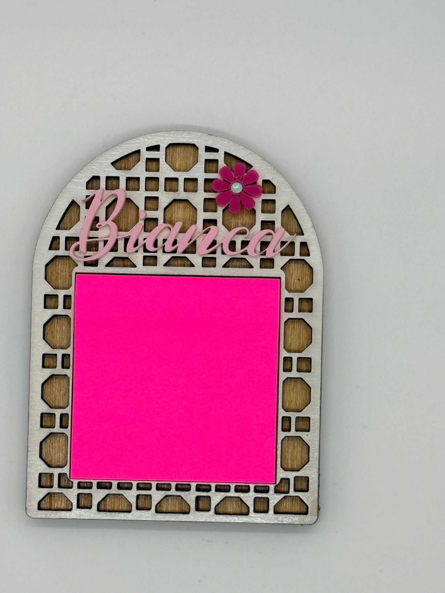 Sticky Note Rattan note pad holder, school, office note pad holder, office gift, teacher gift, note pad holder 3 x 3 note pad