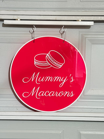 16 Inch round Acrylic tent sign
