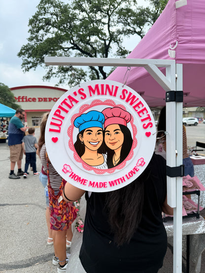 16 Inch round Acrylic tent sign