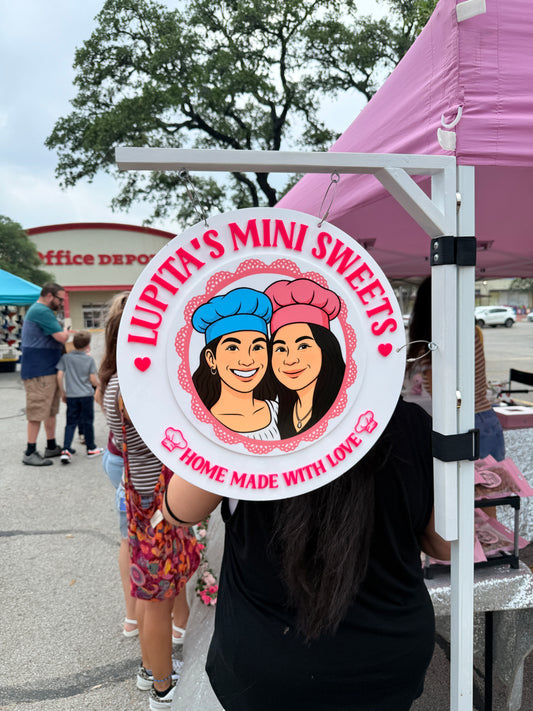 16 Inch round Acrylic tent sign