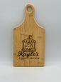 Custom Engraved Bamboo Paddle Cutting Board – 13.5" x 7"