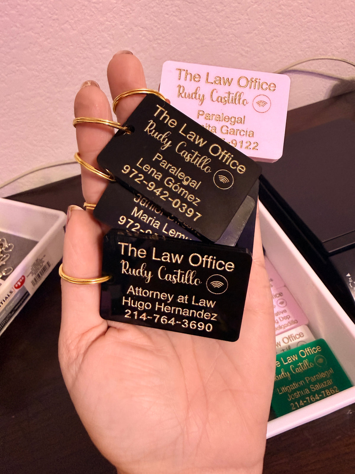 Engraved NFC Business Card Keychain | Tap to Share