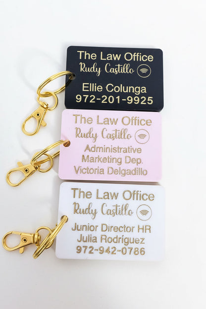 Engraved NFC Business Card Keychain | Tap to Share
