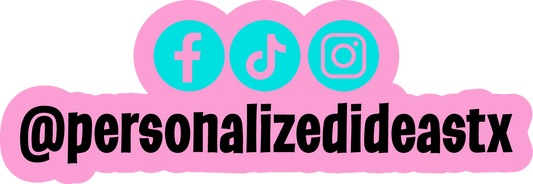 Custom Social Media Handle Sign | Acrylic Business Sign with 3 Icons | Instagram TikTok Facebook Sign | Personalized @ Handle Display