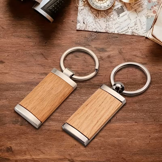 Custom Wooden Tag Keychain