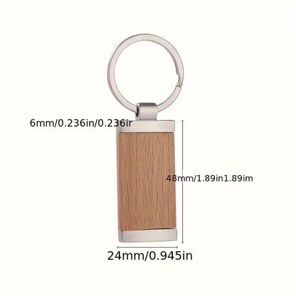 Custom Wooden Tag Keychain