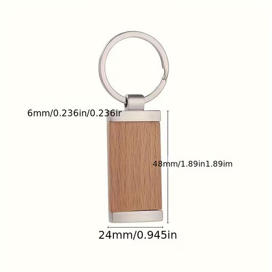 Custom Wooden Tag Keychain