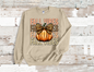 Fall Vibes Pumpkin Crew Neck Sweatshirt Fall Season