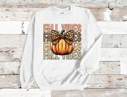 Fall Vibes Pumpkin Crew Neck Sweatshirt Fall Season