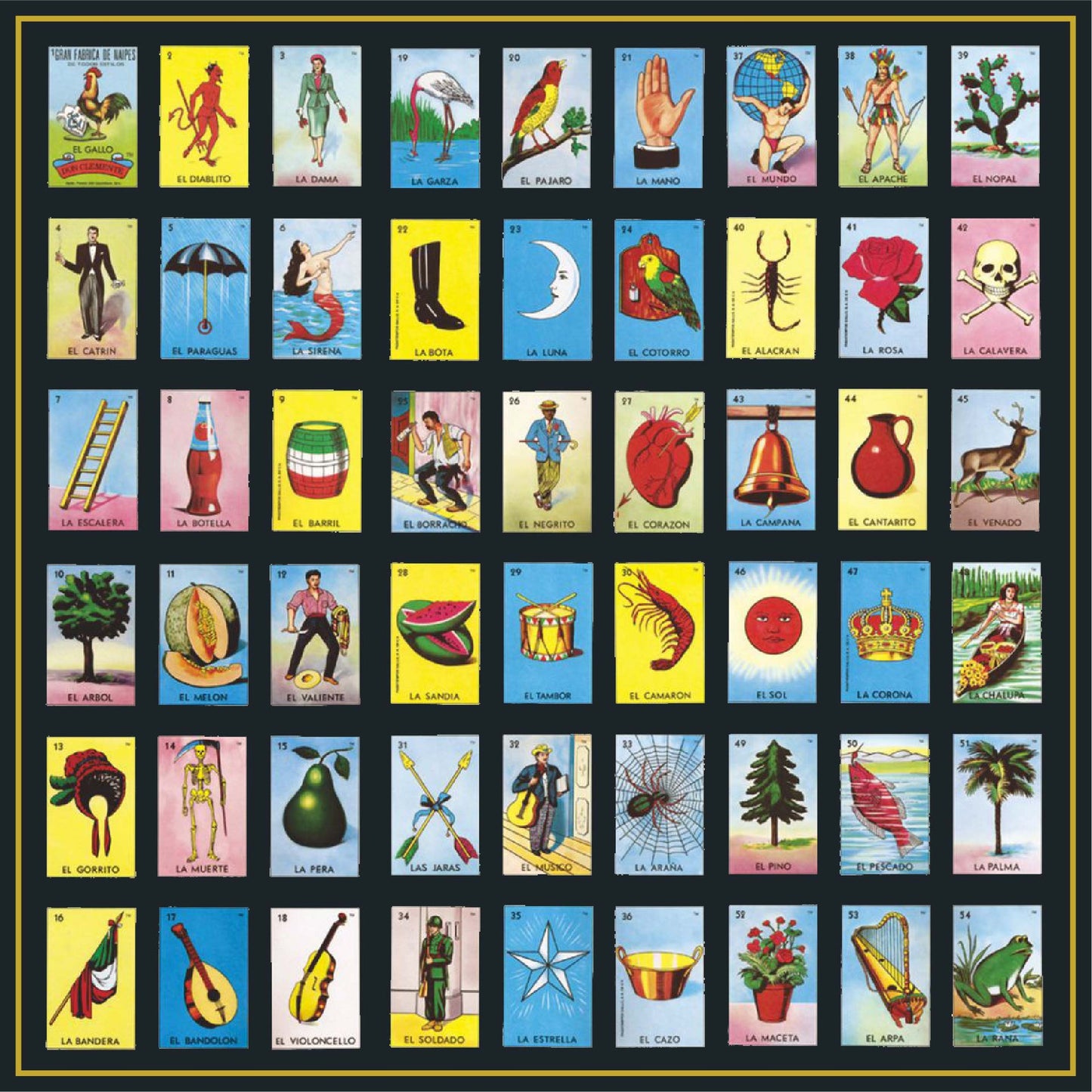 Loteria 15 oz coffee ceramic mug, Loteria coffee mug