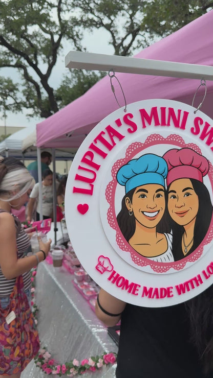 16 Inch round Acrylic tent sign