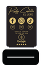 Custom Social Media & Review Sign (8” x 6”) | Acrylic Business Display with Tap or Scan Feature | Flat Base Design